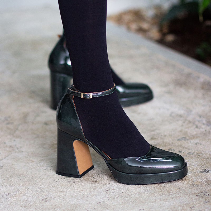 Tacones para mujer, zapatos de vestir para mujer, tacones cerrados, zapatos  negros para mujer, elegantes sandalias de tacón alto