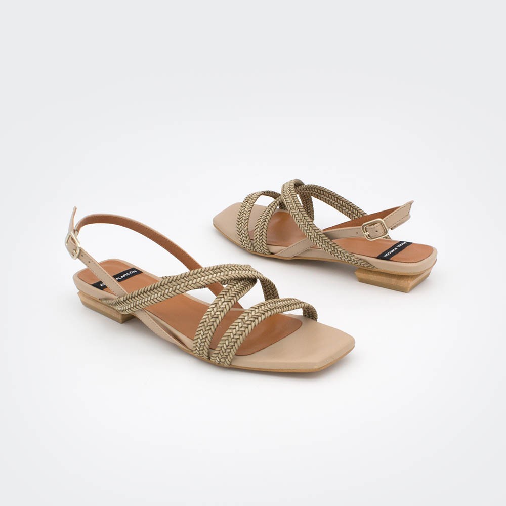 ≫ MAURI ≪ Low Heel Braided String Sandal - Ángel Alarcón brand