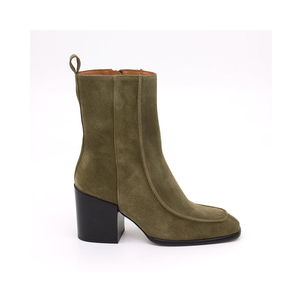 LEBROCK Suede women's ankel boots with comfy heel