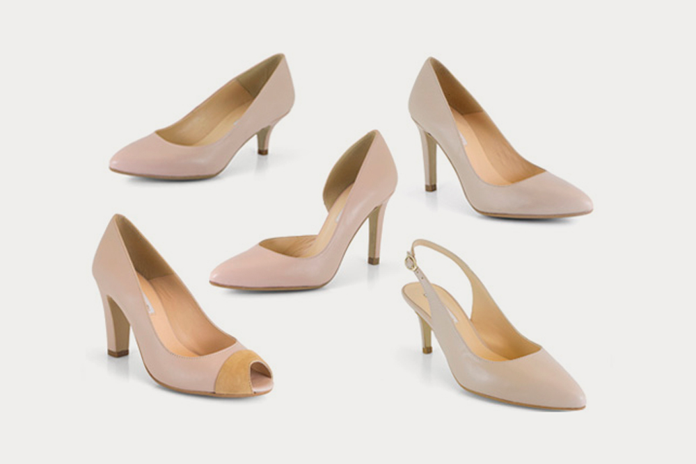 nude leather shoes by Ángel Alarcón