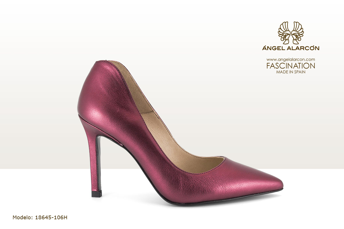 18645-106H zapatos invierno winter autumn shoes Angel Alarcon - stiletto rojo metalizado